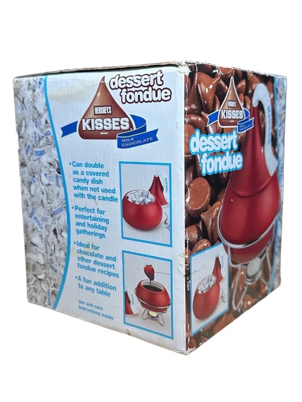 Hershey's Kisses Dessert Fondue - Red Fondue Pot